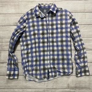 Beverly Hills Polo Club Mens Button Down Shirt Plaid  Sz Medium